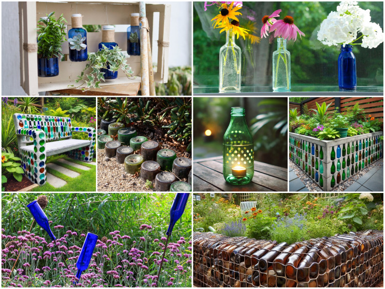 Vous ne savez pas quoi faire avec des bouteilles en verre vides? Voyez qu'il existe de nombreuses applications pratiques dans le jardin, même pour la construction