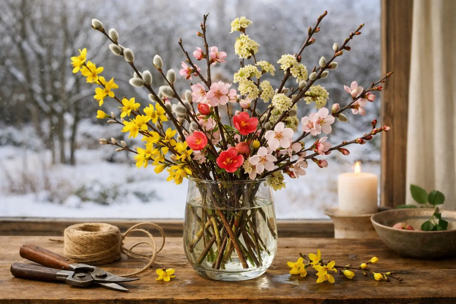 Un bouquet d'hiver qui ne coûte pas un centime. Quand faut-il couper les branches pour qu'elles fleurissent en vase ?