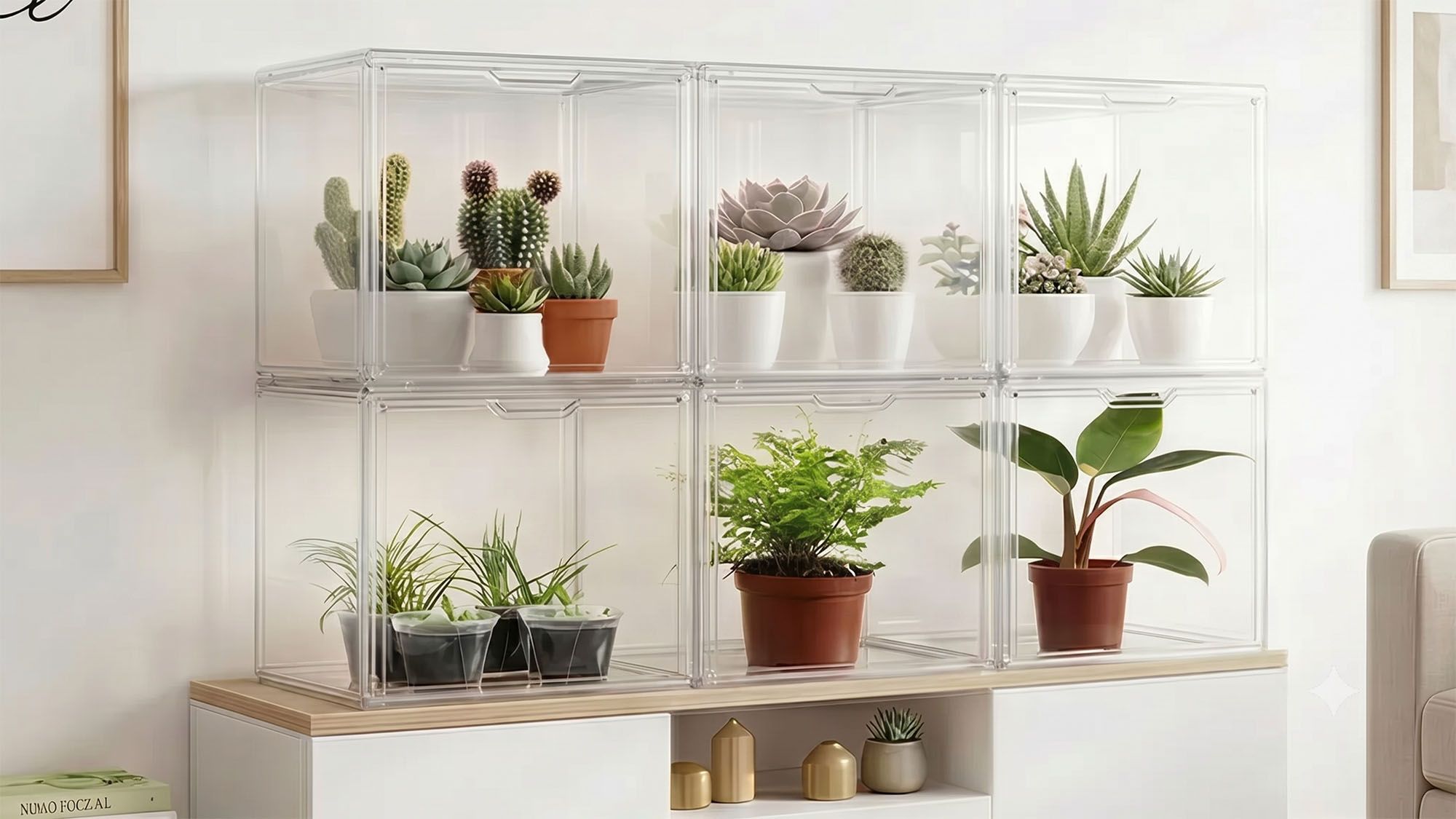 Ces mini-serres empilables sont le moyen le plus chic d'exposer les plantes d'intérieur