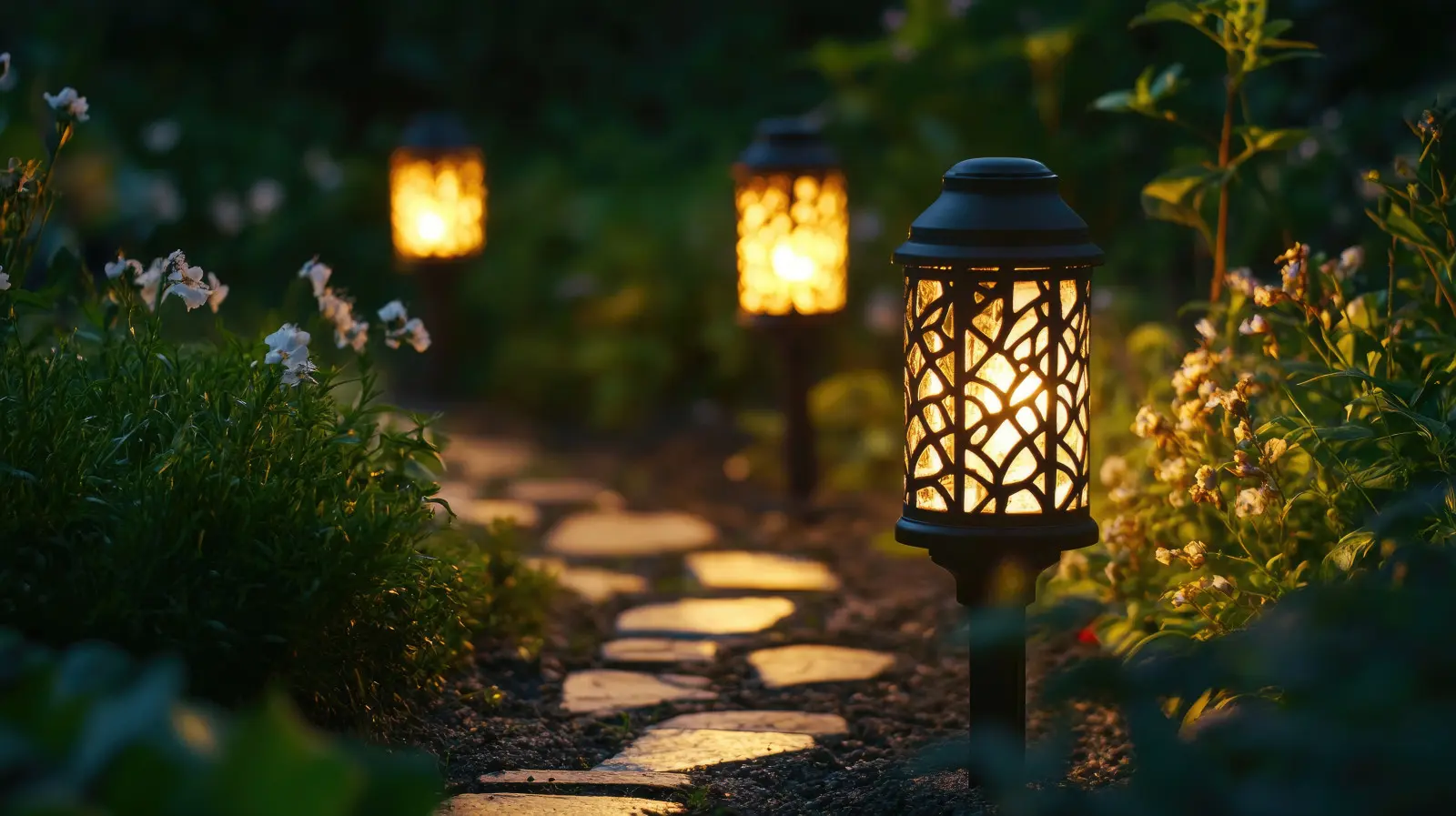 Espacement entre les lampes dans le jardin - c'est la règle principale