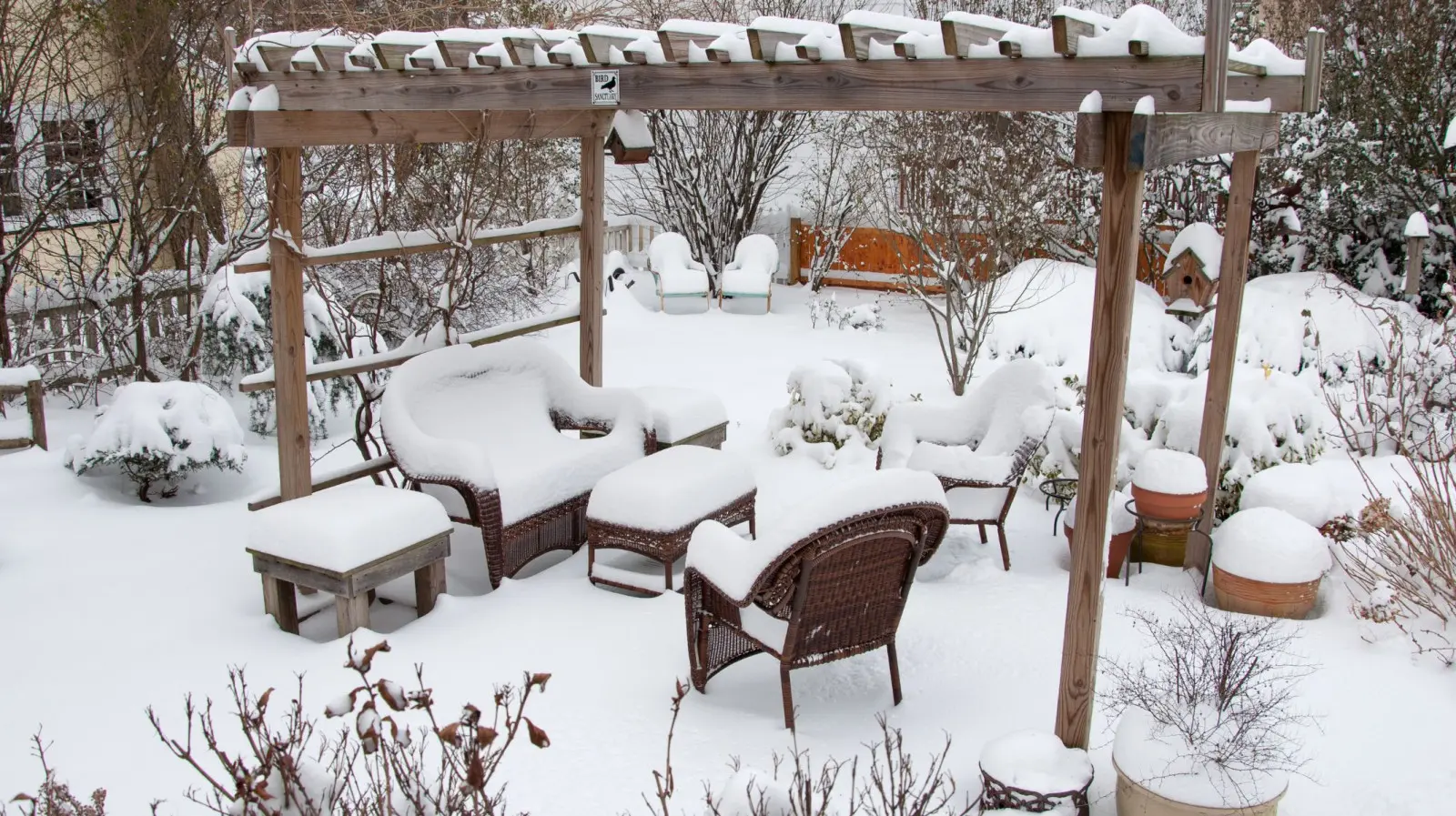 Meubles de jardin pour l’hiver : le cacher ou le risquer ? Voici ce que vous devez savoir